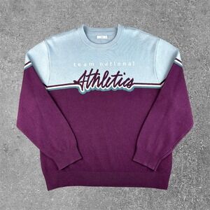 Tna Aritzia Team National Athletics Colorblock Crew Neck Sweater Womens Medium